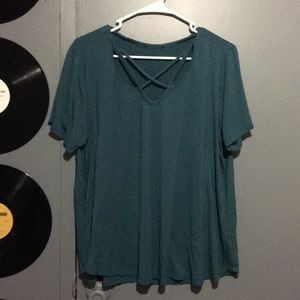 teal women’s shirt